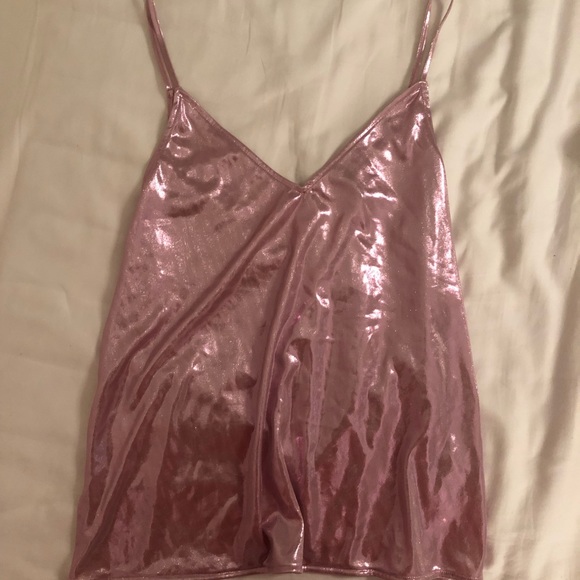 & Other Stories Tops - & Other Stories Pink Holographic Tank